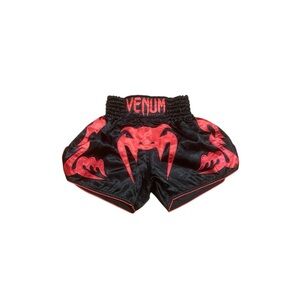 Venum Black Red Muay Thai Boxing MMA Men Shorts Sz S